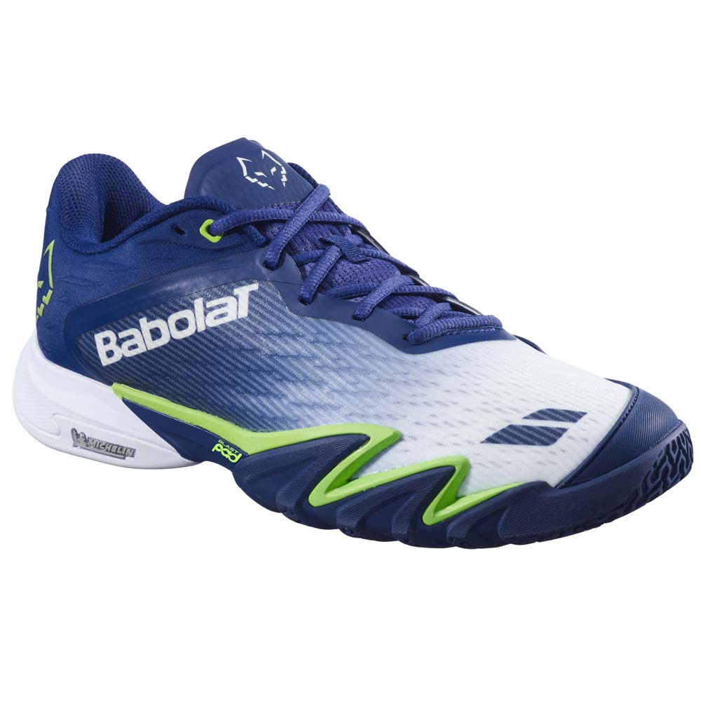Babolat Mens Premura 3 Juan Lebron Padel Shoes (Blue Depths/Green Flash) (2026)