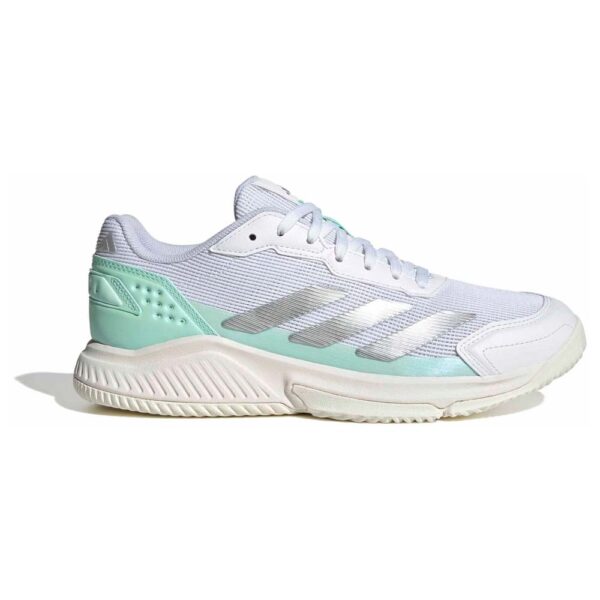 Adidas Womens Courtquick W Padel Shoe (FTWR White/Silver Met./Clear Mint) 2026