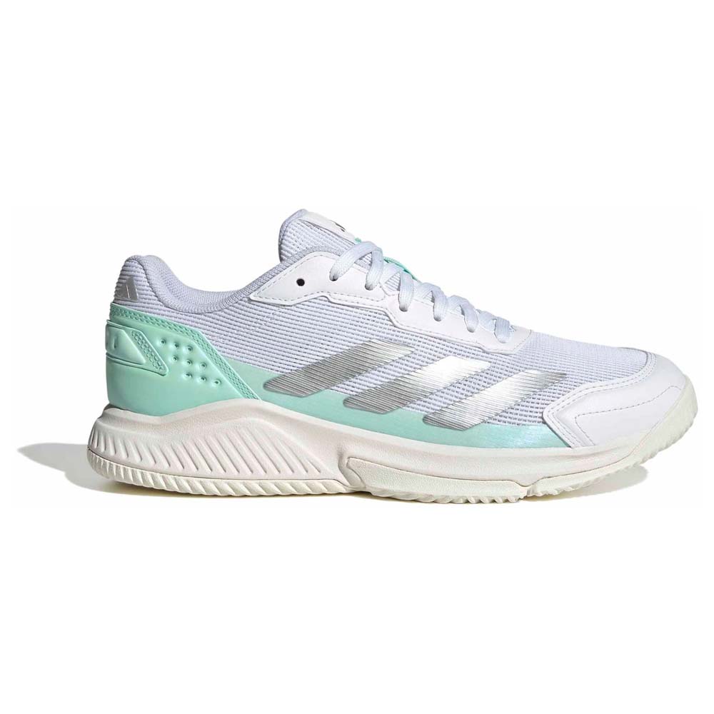 Adidas Womens Courtquick W Padel Shoe (FTWR White/Silver Met./Clear Mint) 2026