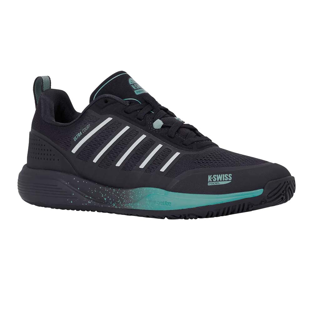 K-Swiss Mens Ultra Court Padel Shoes (Carbon/Baltic/Glacier Gray) 2026