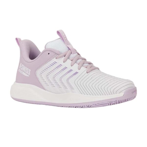 K-Swiss Womens Ultrashot Light Padel Shoes (White/Orchid Hush/Purple) 2026