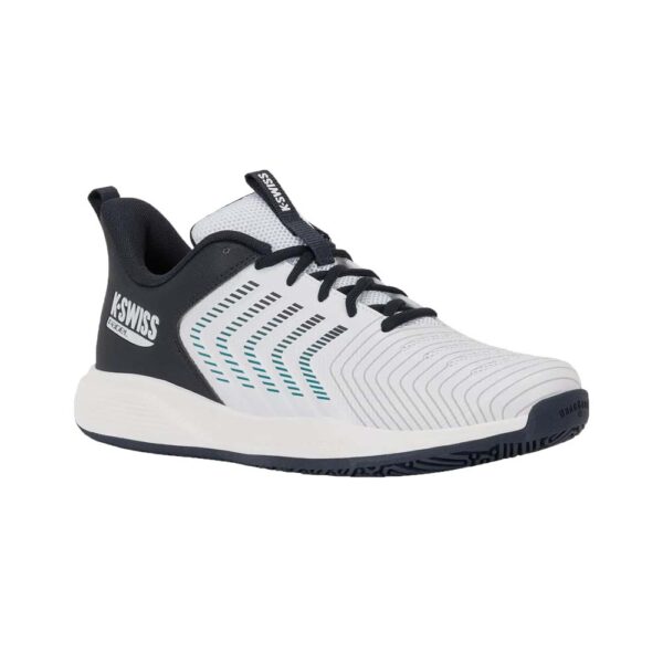 K-Swiss Mens Ultrashot Light Padel Shoes (White/Carbon/Baltic) 2026