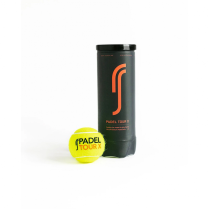 Padel ball inside a single tube for easy storage and transportation