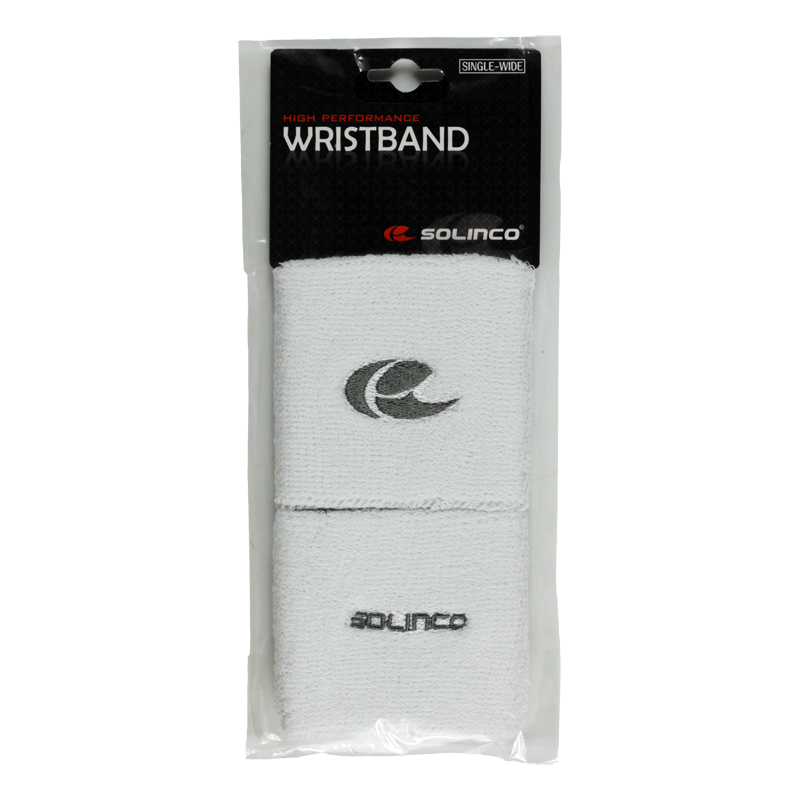 White Solinco Single Wristband for Padel