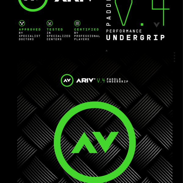 Packaging for V4Paddel undergrip featuring Padel Shack branding