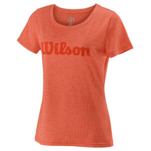 Wilson Womens  Urban Wolf II Script Tech T-Shirt (Red) - X-Small