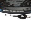Close up view of the power and control part of the multiweight system on the Adidas Adipower Padel Racket with an branded adjust key and screws