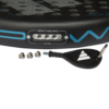 Close up view of the Adidas weight and balance system showing the adjust key and screws