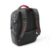 Back view of Bullpadel Xplo black backpack with mesh padding