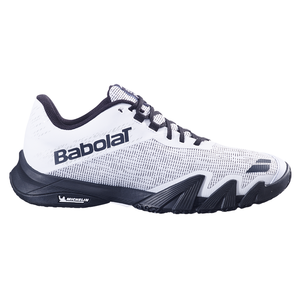 Babolat Mens Jet Viva Padel Shoes (White/Black) (2025) Padelshack