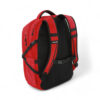 Back view of Bullpadel Red Xplo Backpack. With black mesh back