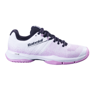 Babolat Womens Sensa Padel Shoes (White/Lilac) (2025)