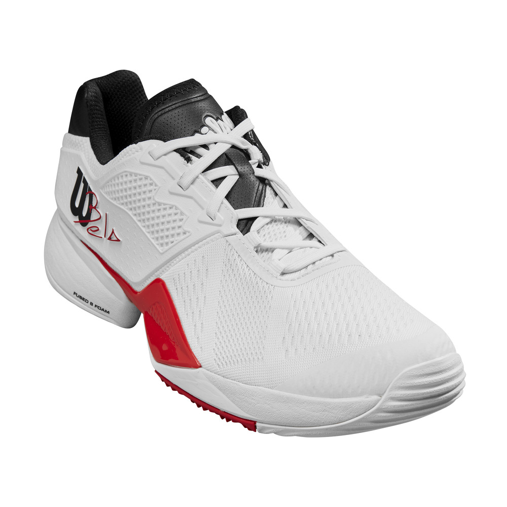 Wilson Mens Bela Tour Padel Shoe (White/Infrared/Black) (2025)