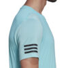 Adidas Mens Club 3 Stripe T-Shirt (Aqua) - Size: XX-Large
