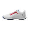 Wilson Mens Hurakn Pro Padel Shoe (White/Red/Blue) (2025)