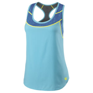 Wilson Womens  Urban Wolf II Hybrid Tank Top (Blue Atoll/Maz Blue) - X-Small
