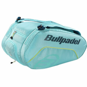 Blue Bullpadel Flow padel racket bag with Bullpadel written on the side