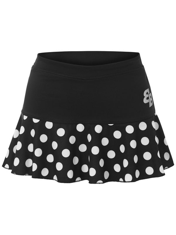 BB black basic padel skirt with white dots