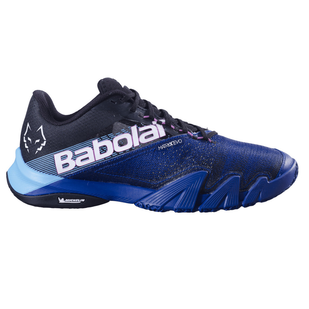 Babolat Mens Jet Premura Juan Lebron Padel Shoes (Black/Mazarine Blue)  (2025) - Main Image