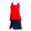 Black Crown Colima Womens Vest Top (Red/Navy)