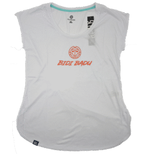 Bidi Badu Bella Tech V-Neck T-Shirt (White/Pink) - Clothing Size: Large