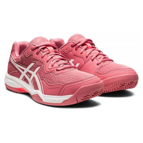 Asics Womens Gel Padel Pro Shoes (Smokey Rose/White) Size: UK