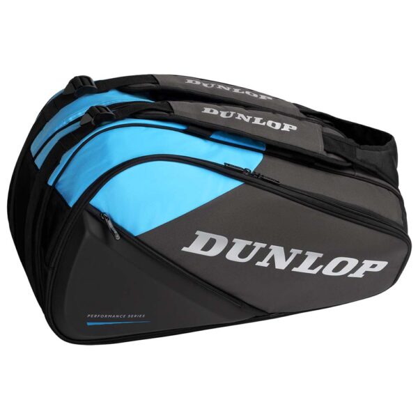 Dunlop FX Performance Padel Racket Bag 2025 (Gun Metal/Cyan)
