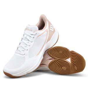 Wilson Womens Hurakn Lite Padel Shoe (White/Cameo Rose/Gum) 2026
