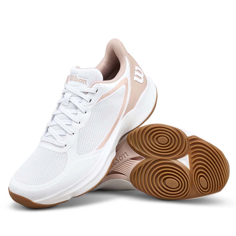 Wilson Womens Hurakn Lite Padel Shoe (White/Cameo Rose/Gum) 2026