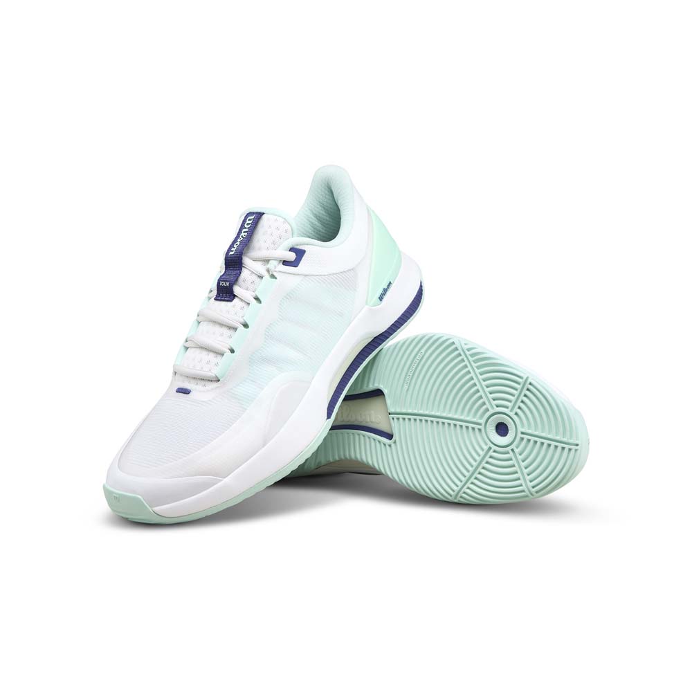 Wilson Womens Intrigue Tour Padel Shoe (White/Bay/Skip Blue) 2026