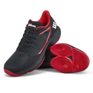Wilson Mens Hurakn Lite Padel Shoe (Black/Red/White) 2026