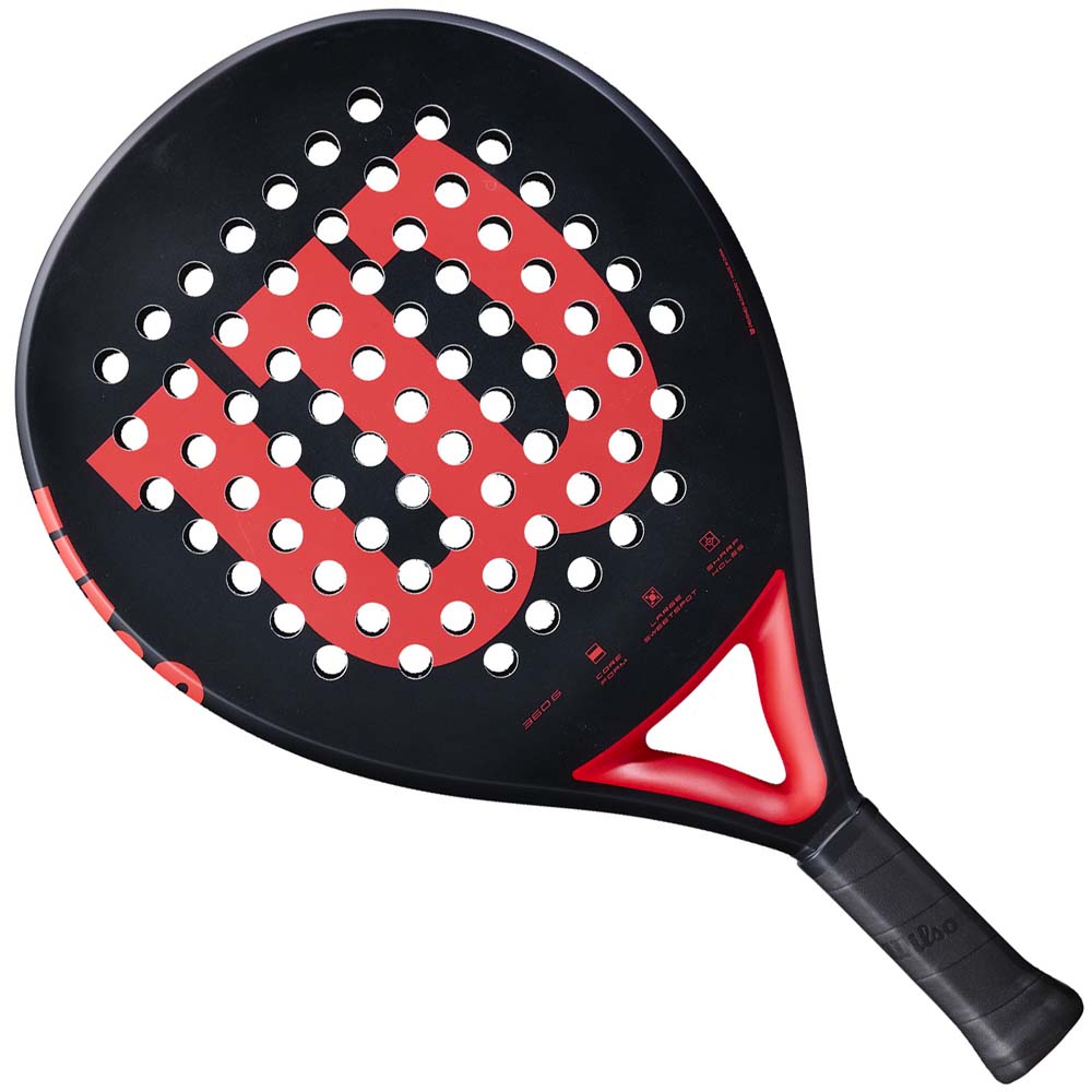 Wilson Match Point Padel Racket (Black/Red) (2026)
