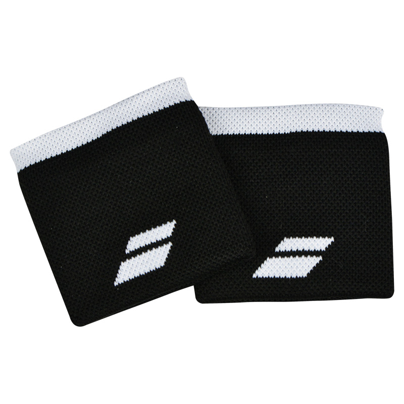Babolat Logo Wristband (2 Pack) - Colour: Black/White