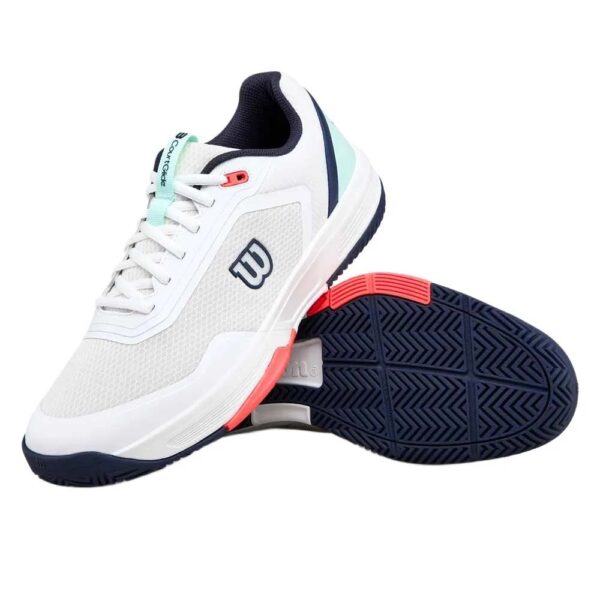 Wilson Mens Courtglide Padel Shoe (White/Bay/Coral) 2026