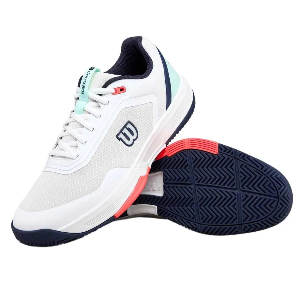 Wilson Mens Courtglide Padel Shoe (White/Bay/Coral) 2026