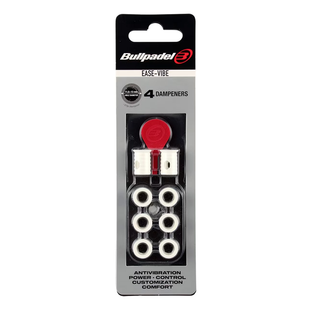 Bullpadel Ease Vibe White Dampener - Pack of 4