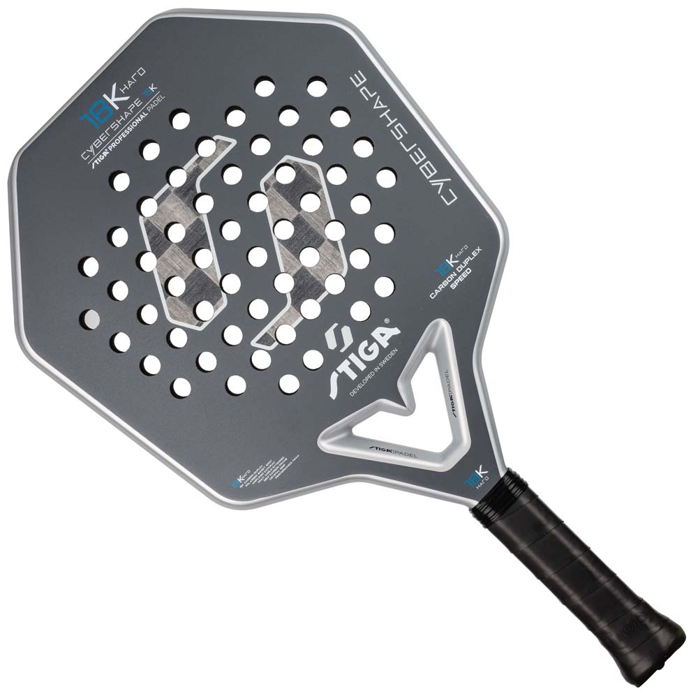 Stiga 18K Hard 2 Cybershape Padel Racket (Grey)