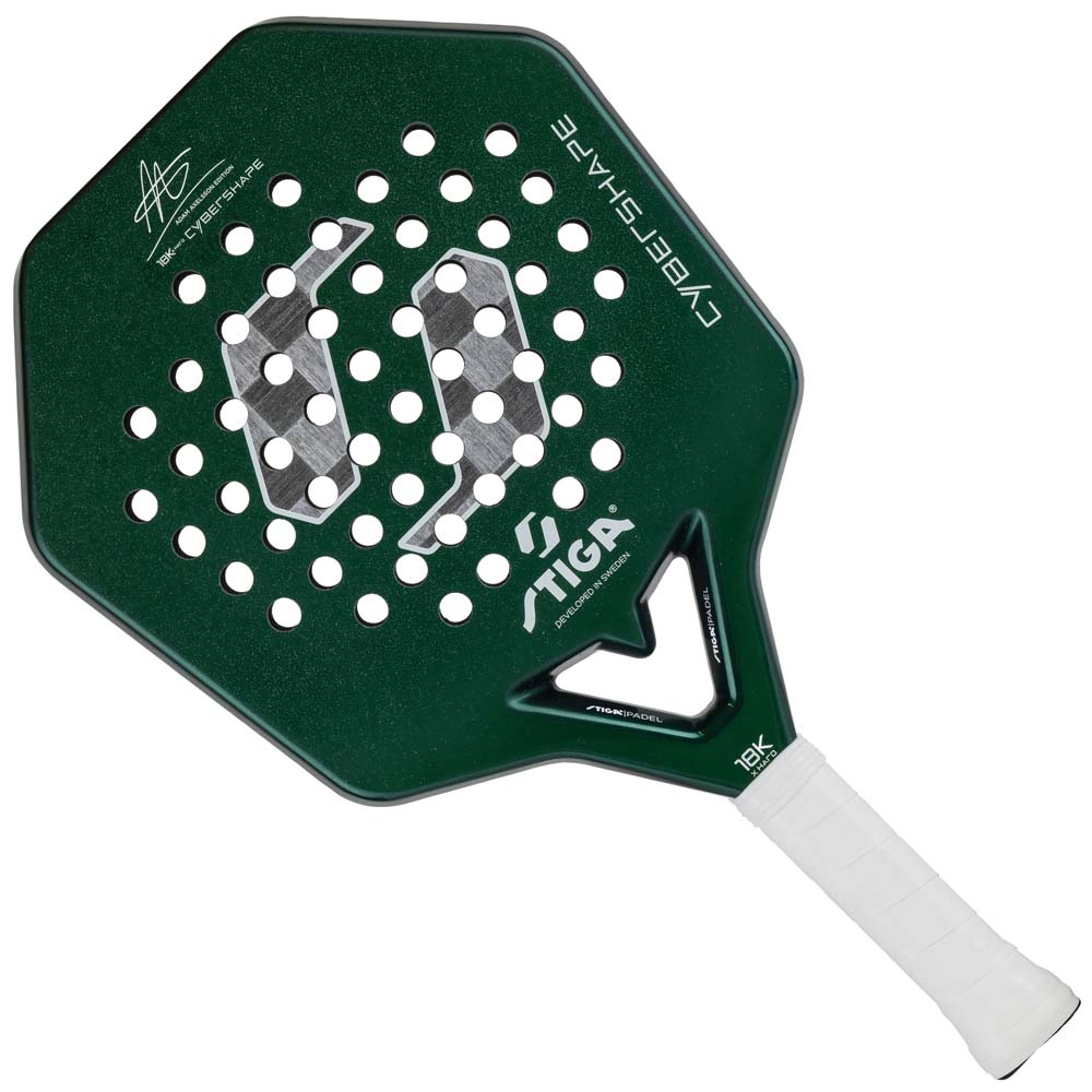 Stiga 18K X Hard Cybershape Adam Axelsson Edition Padel Racket (Green)